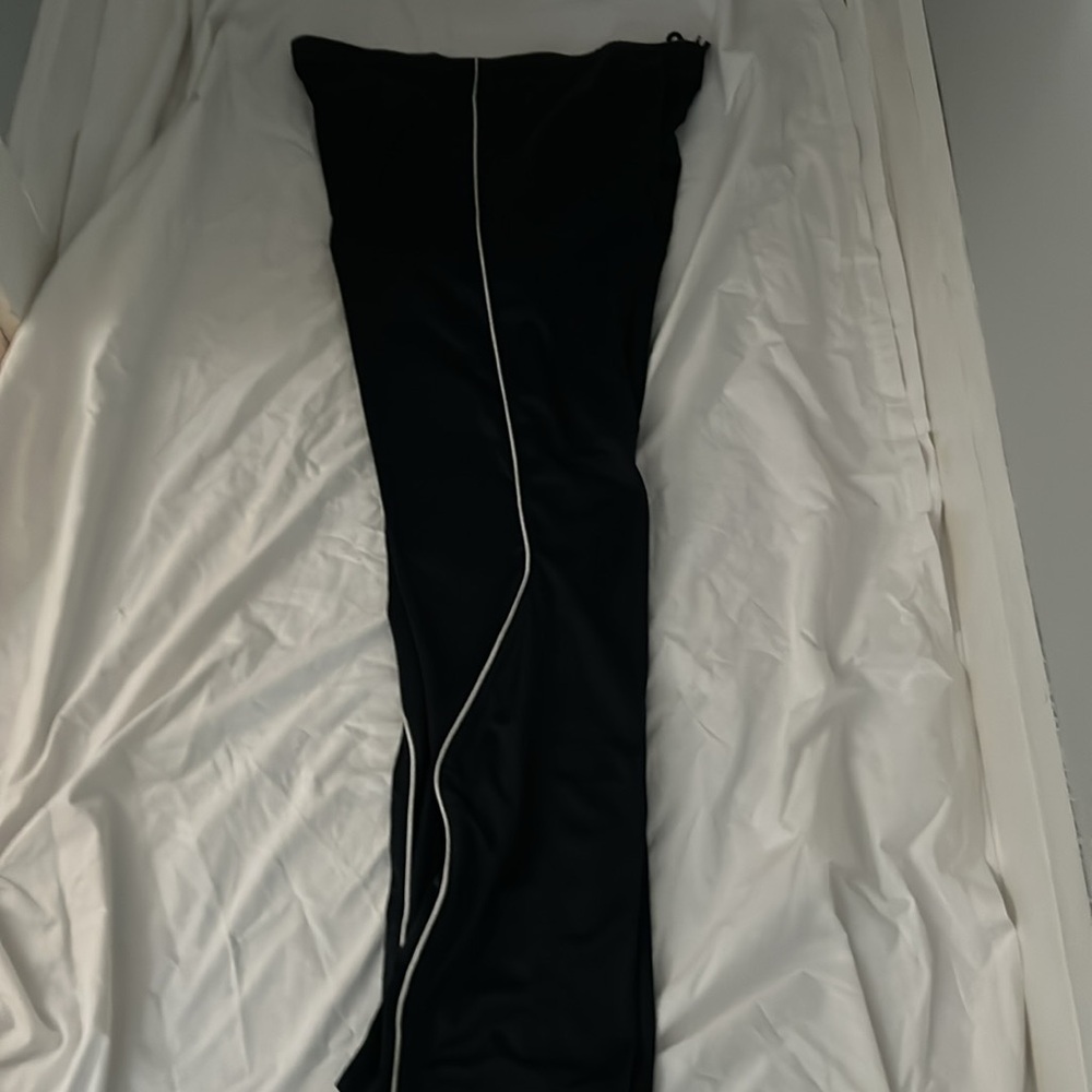 Men’s jogging pants, West Coast connection, size medium. Black / white stripe.